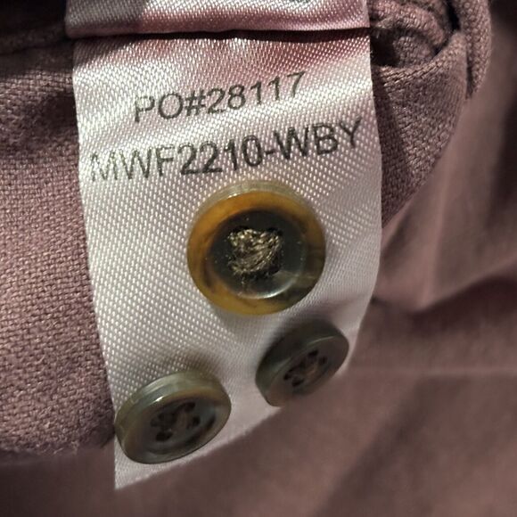 Faherty Mens Sunwashed Stretch Oxford 2.0 Shirt Long Sleeve Burgundy Sz XL NWT - Picture 12 of 12